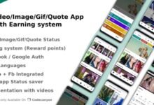 Video Image Gif Quote App With Earning system Reward points 23383405 Free Download